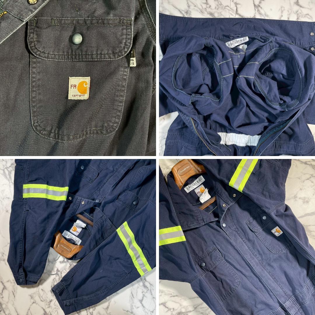 ✨10s✨(XL) カーハート リフレクター付き オールインワン つなぎ 紺