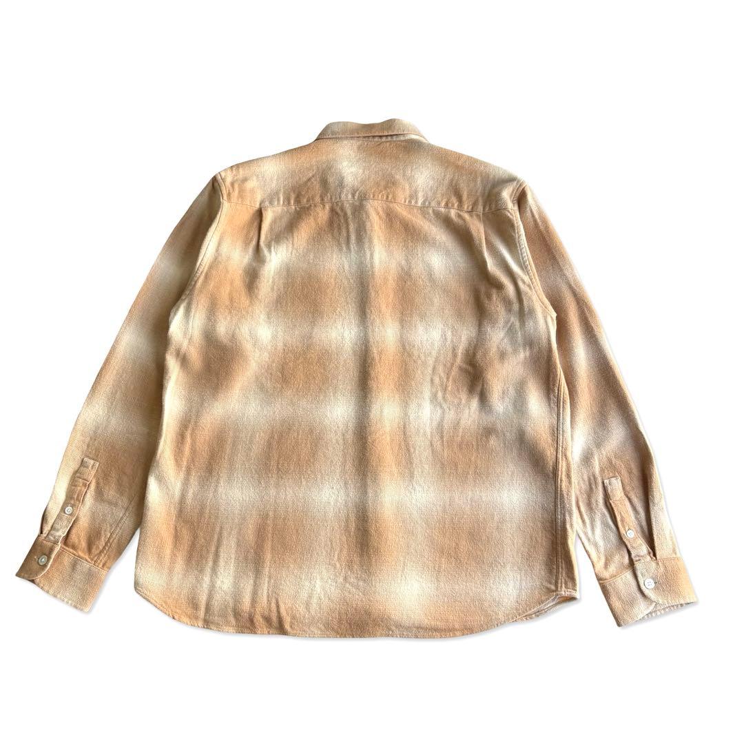 タ*マ様 Stussy ステューシー ベージュ 茶 チェック柄 オンブレ 長袖シ