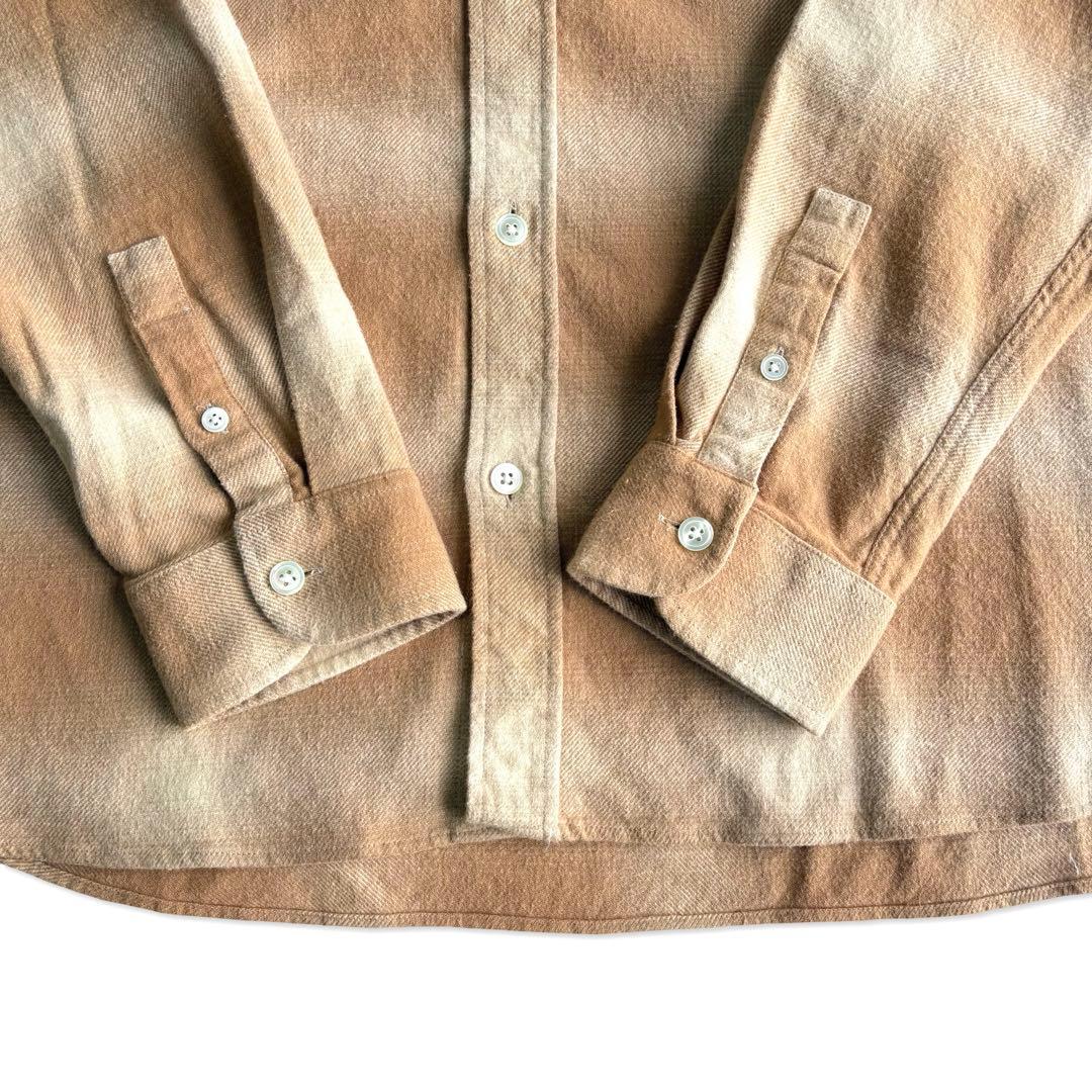 タ*マ様 Stussy ステューシー ベージュ 茶 チェック柄 オンブレ 長袖シ