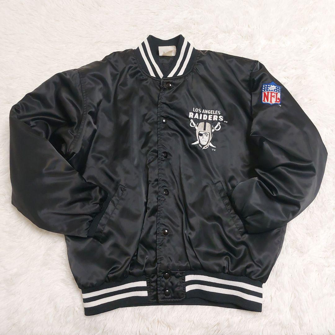 NFL RAIDERS 背面ビッグロゴ刺繍 中綿 スカジャン ブラック