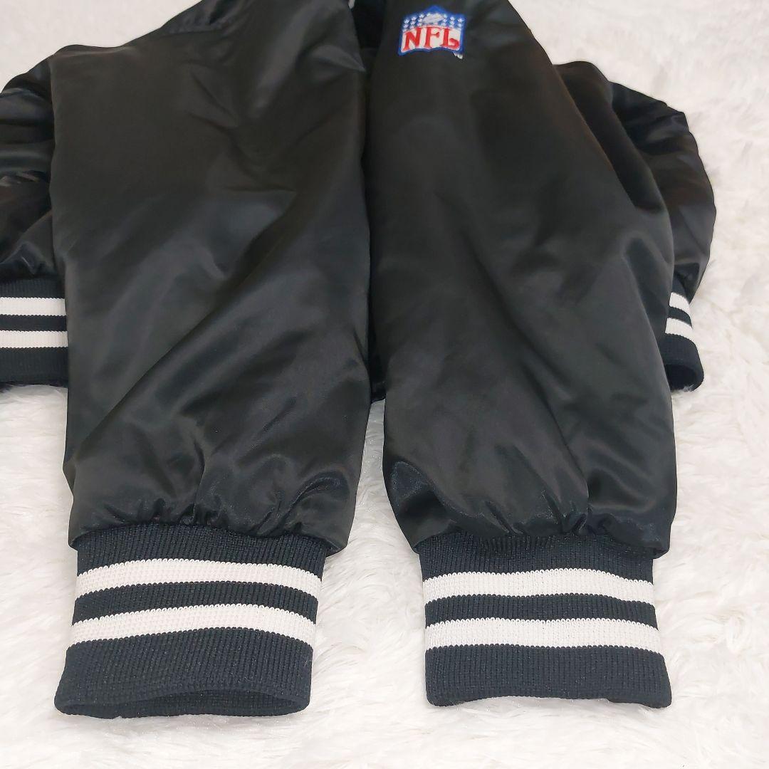 NFL RAIDERS 背面ビッグロゴ刺繍 中綿 スカジャン ブラック