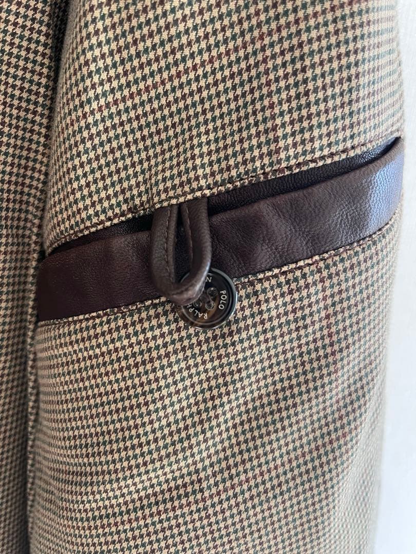 90s ポロバイラルフローレン 本革 スウィングトップ ブラウン ポニー刺繍