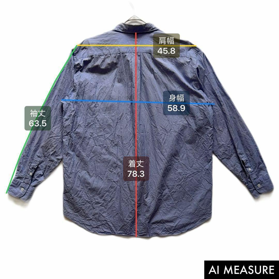 20AW✨コモリ サックスブルー 長袖シャツ s03-02001 2サイズ