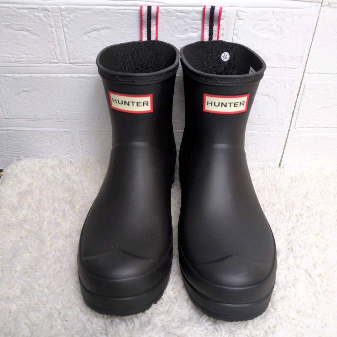 ハンター レインブーツ ショートブーツ ブラック 24㎝