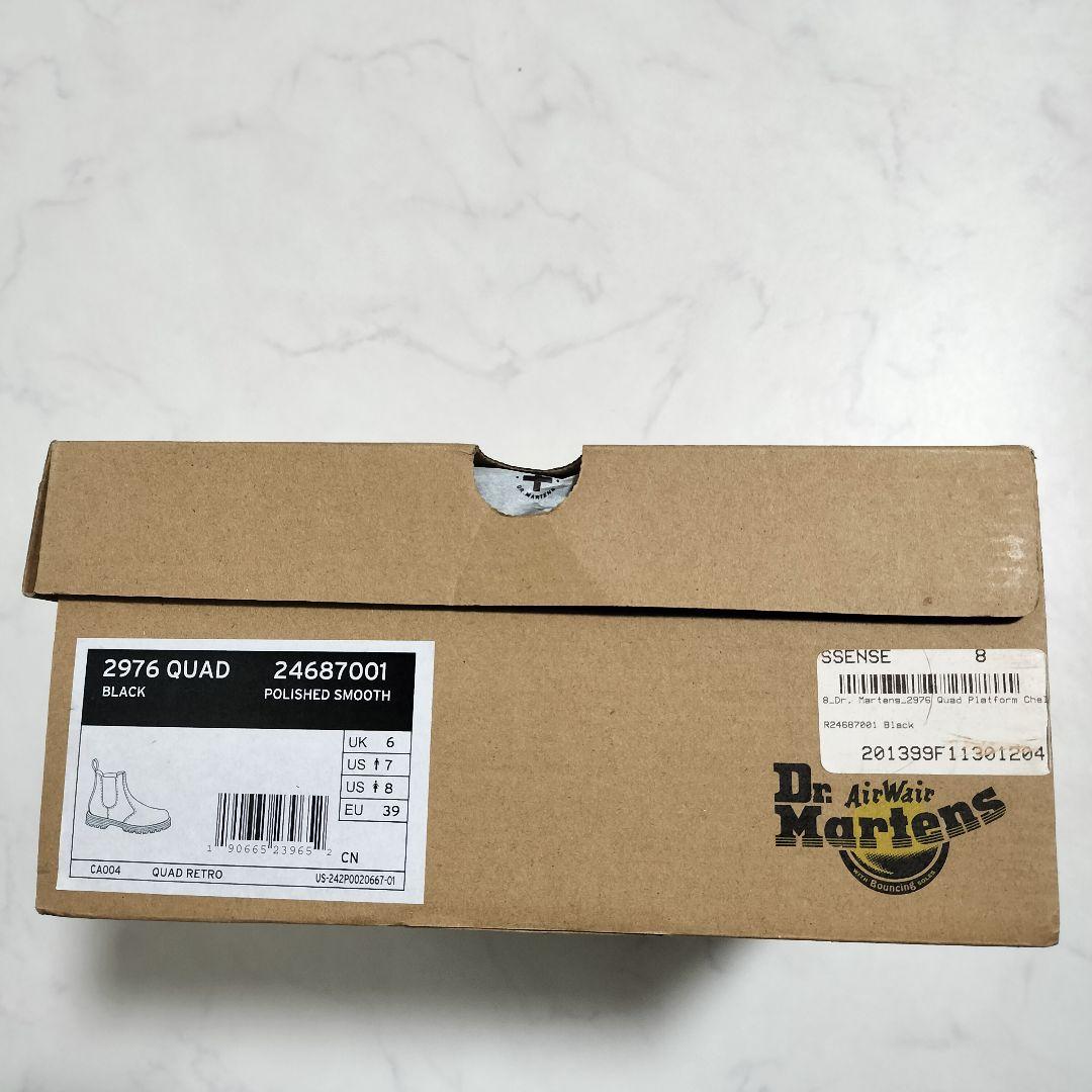 Dr. Martens　サイドゴアブーツ　ブラック　クアッド 2976　厚底