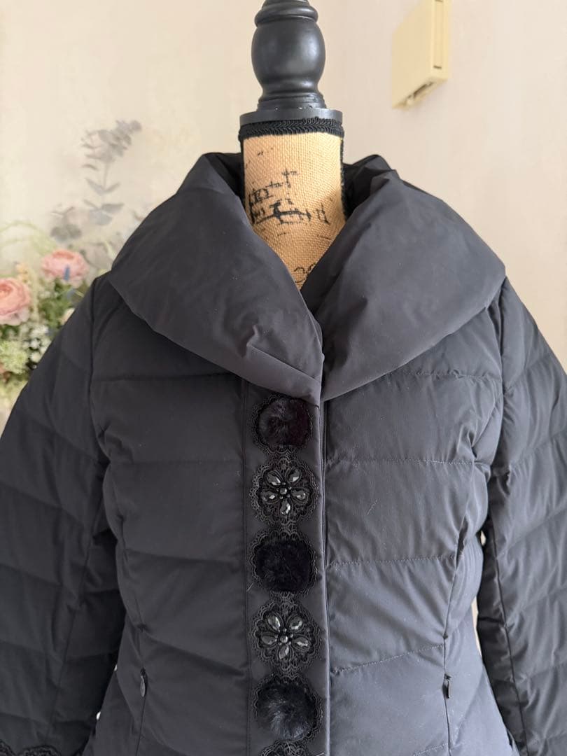 スーパービューティー☆ダウンジャケットコート☆人気４２黒☆即発送出来ます！