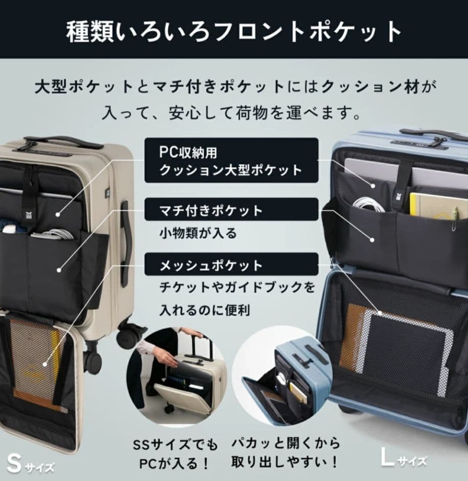 【MAIMOスーツケース】STAND U　SS　1回使用