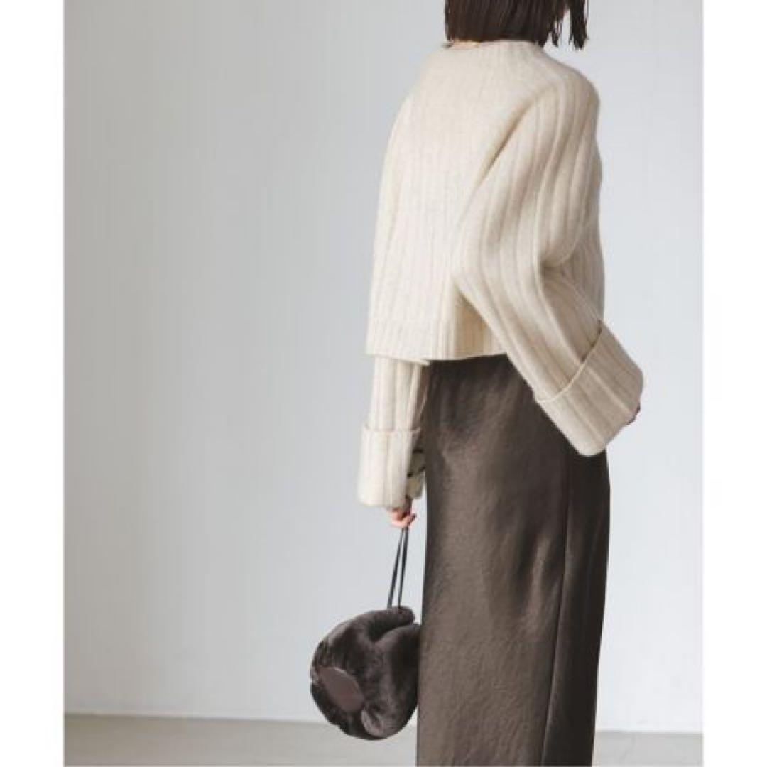 ☆ほぼ未使用☆24年モデル　ノーブル　YAK/ヤク ワイドリブニットプルオーバー