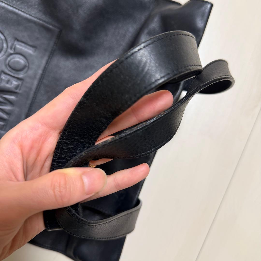 E*♡様 LOEWE ブラック レザートートバッグ