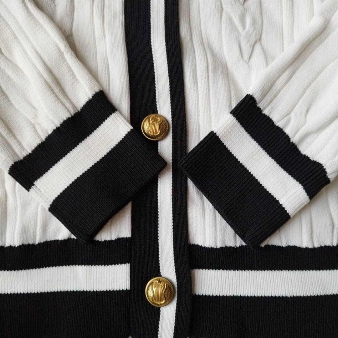 25年♡美品✨Sov. ケーブルニットカーディガン&ベスト 金ボタン M/F