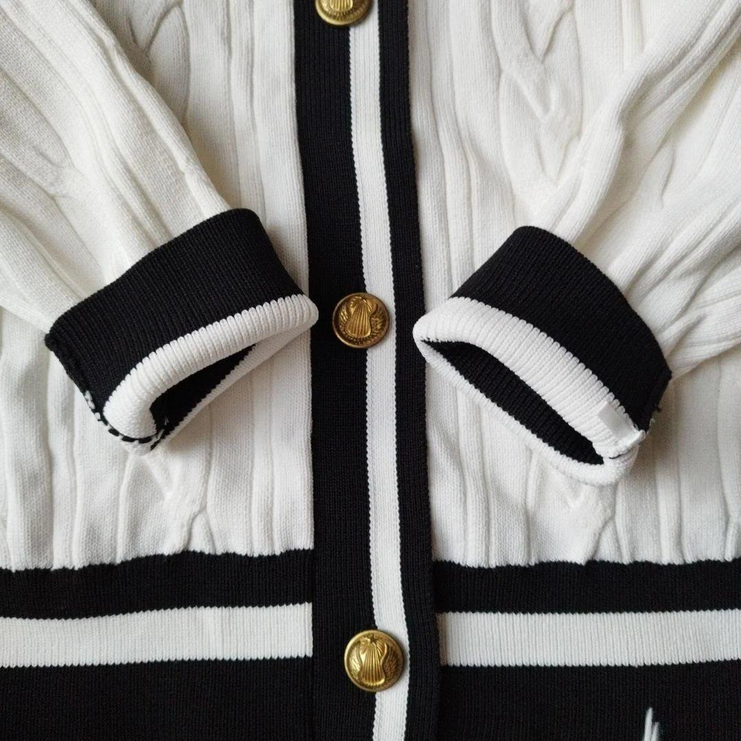 25年♡美品✨Sov. ケーブルニットカーディガン&ベスト 金ボタン M/F