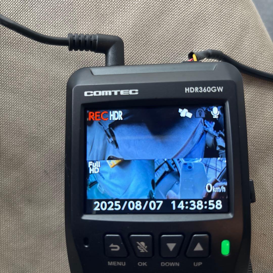 COMTEC HDR360GW ドライブレコーダー　バックカメラ付き