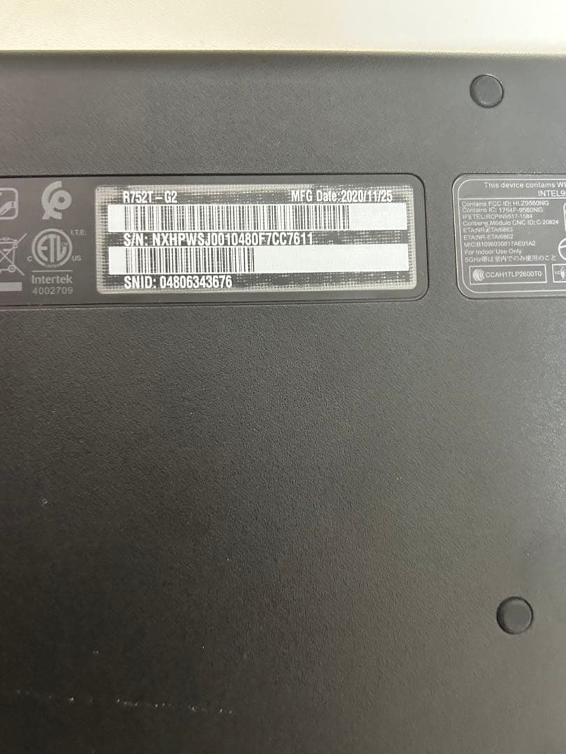 その他ノートPC本体 Acer Chromebook Intel