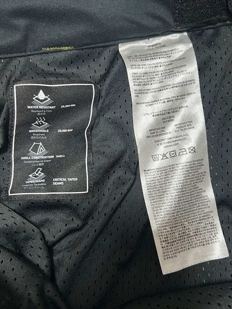 24-25 VOLCOM Arthur 20K Pants IVY Mサイズ