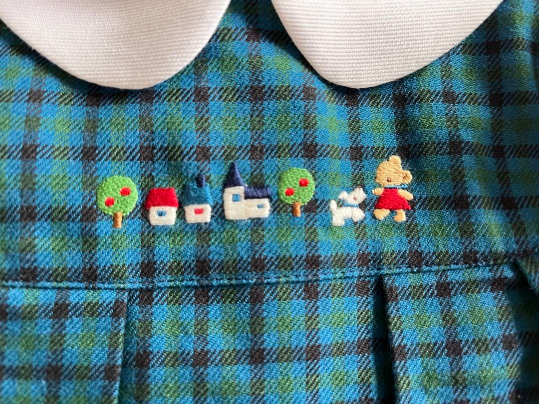 familiar ファミリア　現行品　ファミリアチェックワンピース