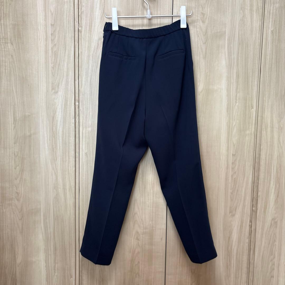 【DOORS】ノーカラーVネックジャケット＆ジョーゼットパンツ セット