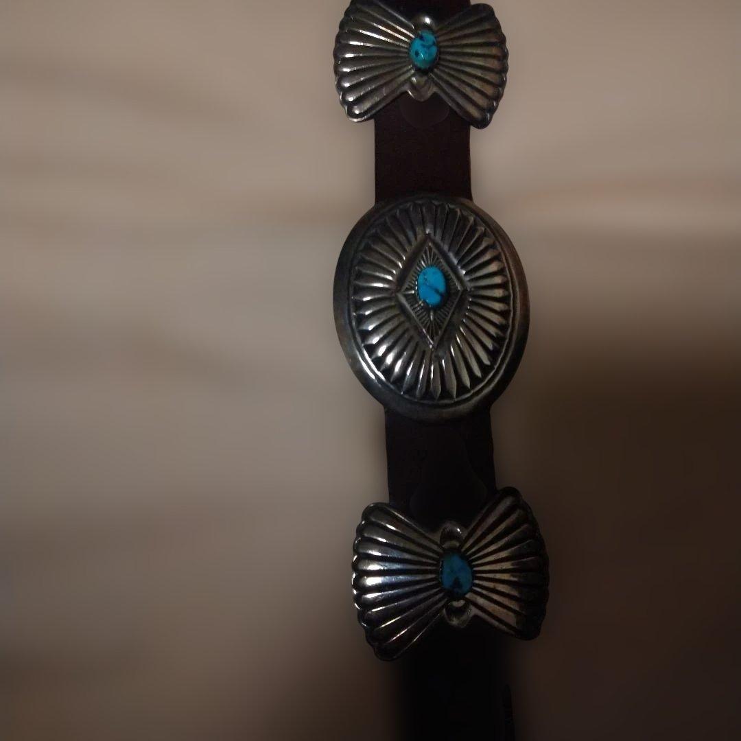 平屋ナバホ族　コンチョベルト 12連　希少