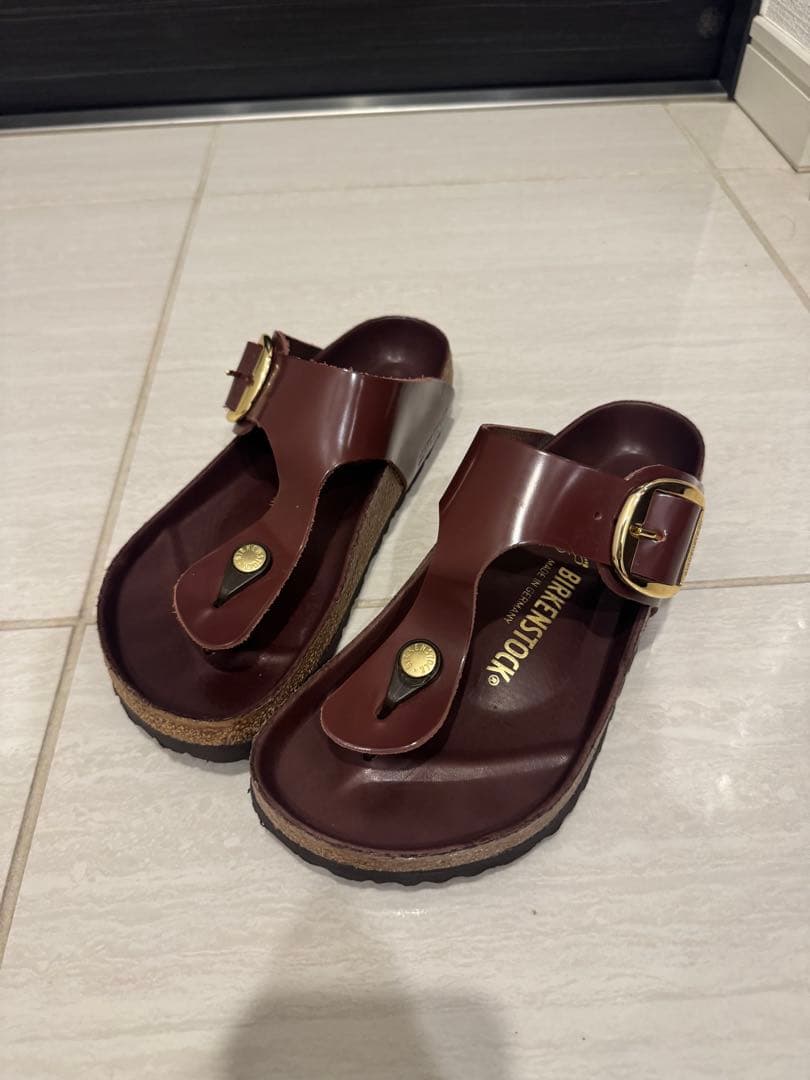 Birkenstockブラウンコンフォートサンダル37