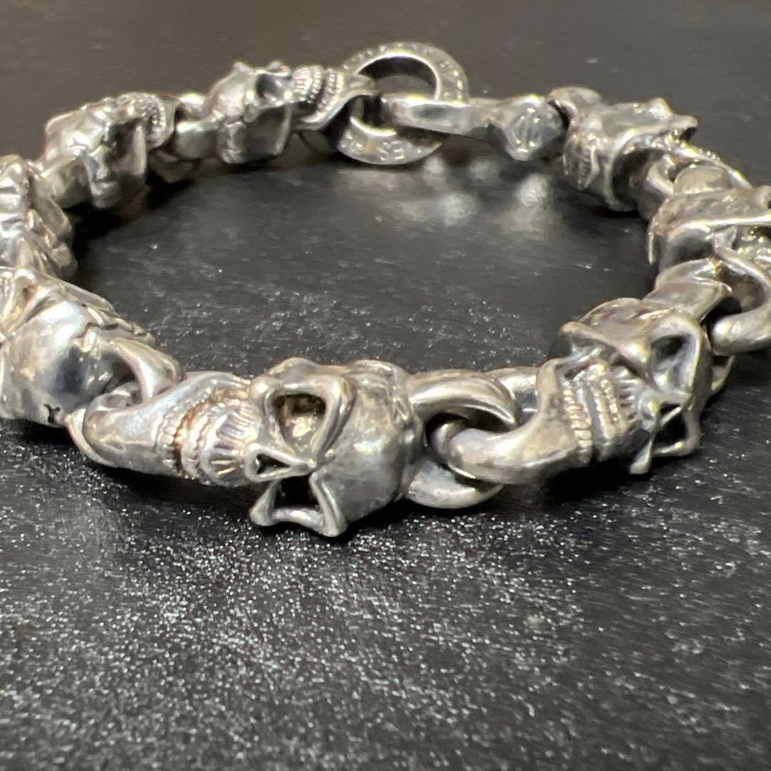 ★ハーレー　スカル　シルバーブレスレット