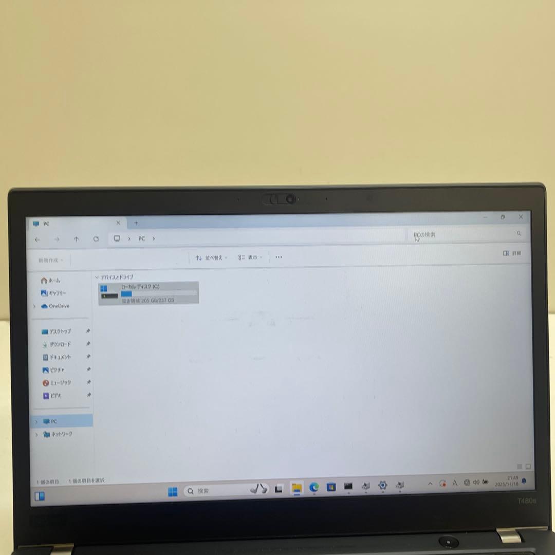 #472 レノボ Thinkpad T480s i5-8250U 16GB