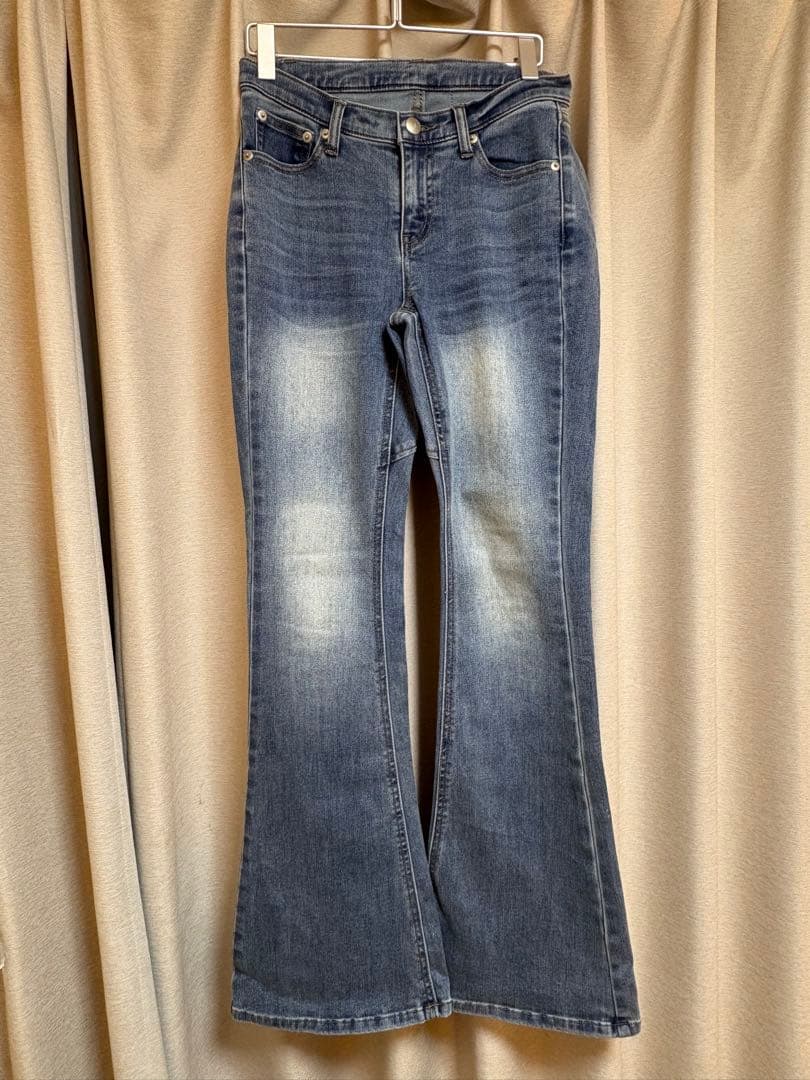 パンツ andmary Heart hip flare demim S