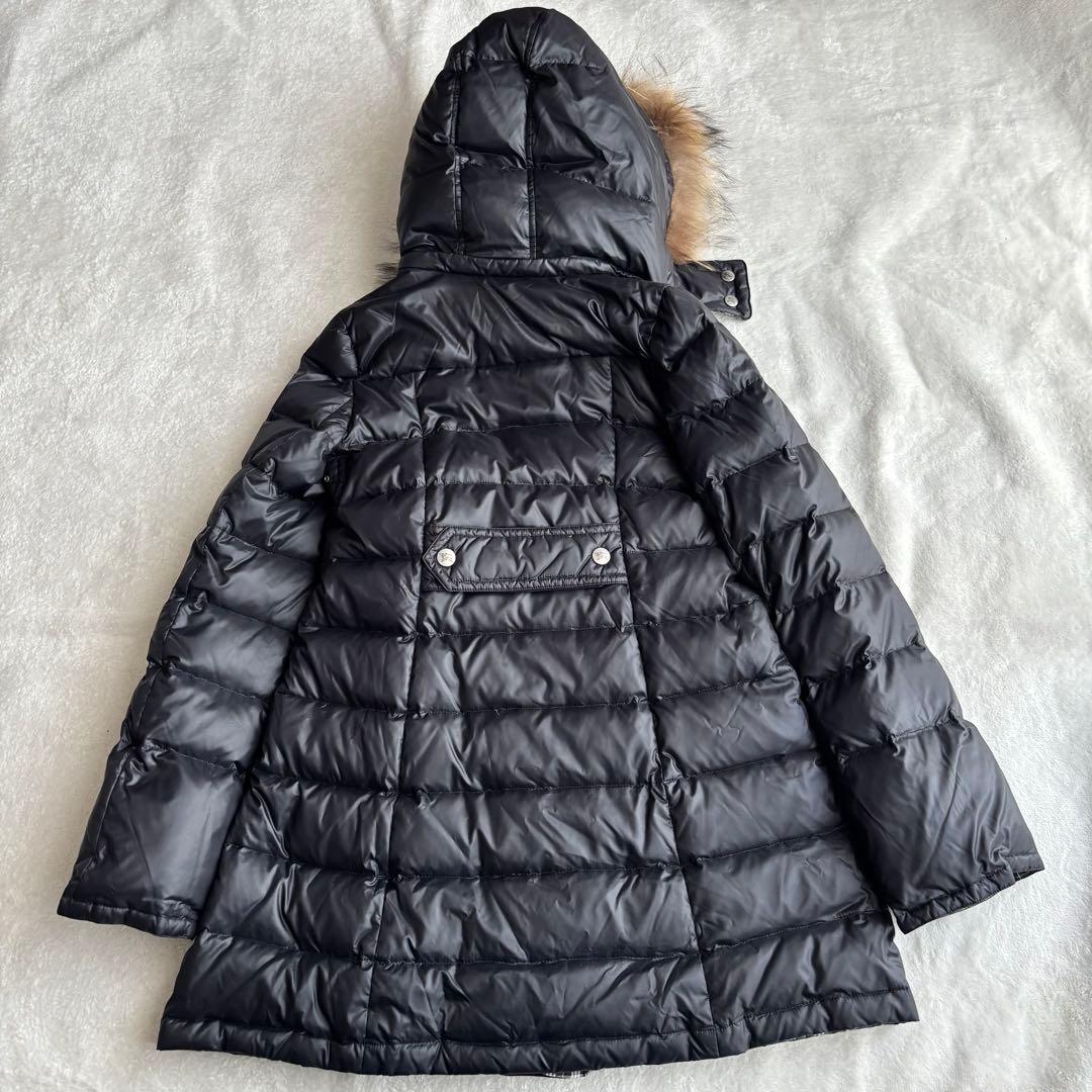 ✨️美品 バーバリーブルーレーベル ダウンコート 黒 M ファー ノバチェック