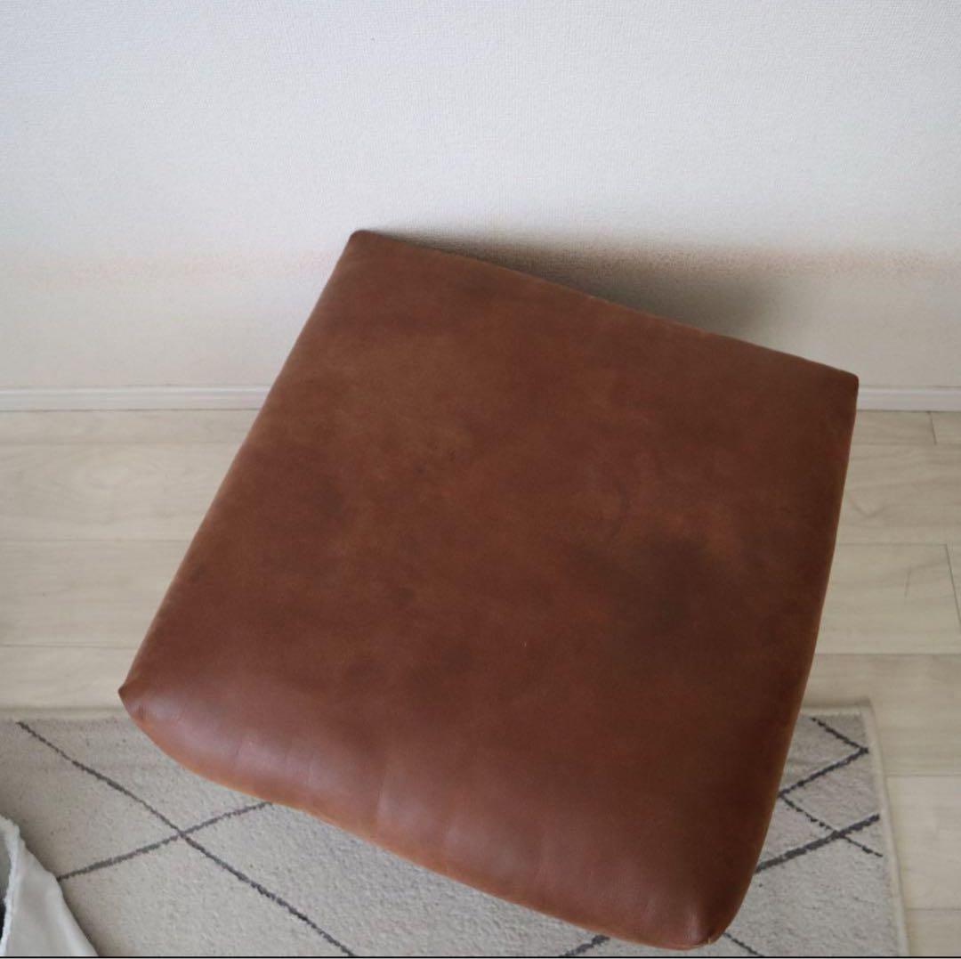 NOWHERE LIKE  ブラウンレザーオットマン