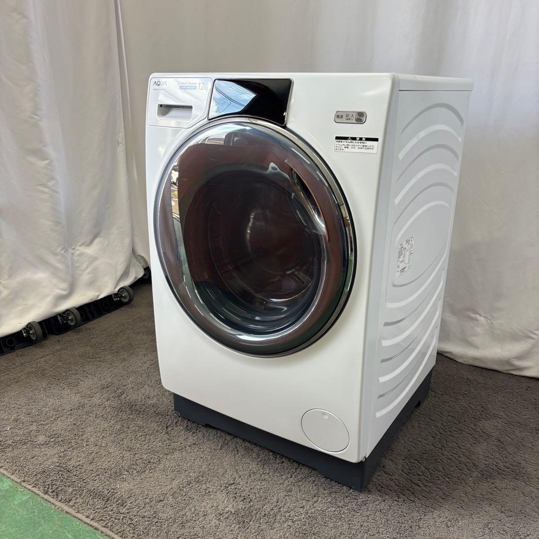 896　あーと様　AQUA　ドラム式洗濯機　12キロ　乾燥付き　中古　設置無料‼️