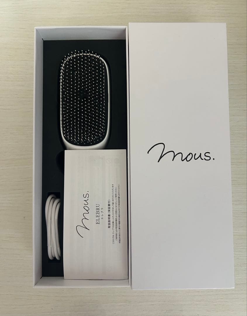 美品　mous. エレブラ　デンキバリブラシ　ELEBRU　ヘアブラシ