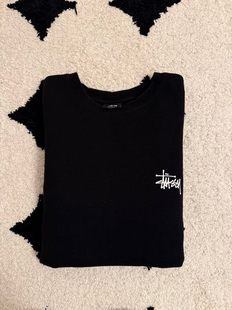Stussy ブラック トレーナー S