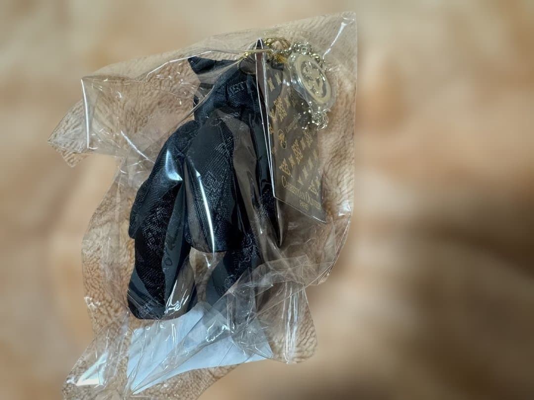 クリスチャン オリビエ撥水ジャガード 2ウェイボストン バッグ＆ベアーチャーム