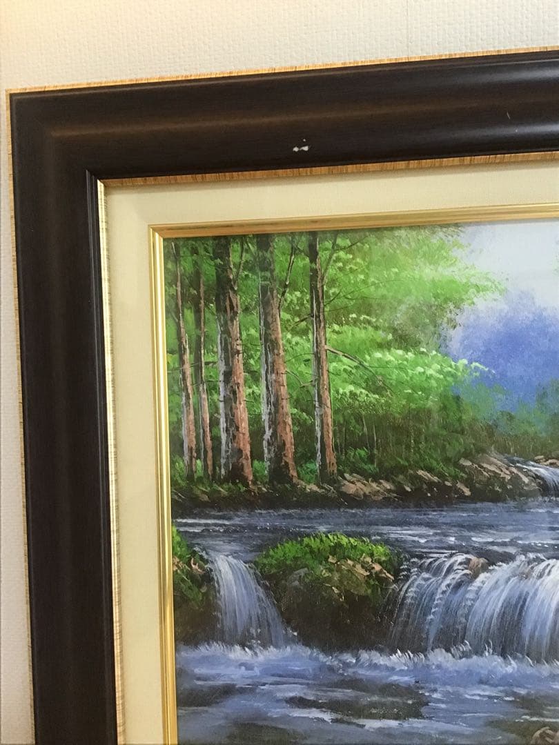 ☆オススメ！心の癒しにいかが？☆手描き油絵 画家黒木 啓 奥入瀬　送料無料！