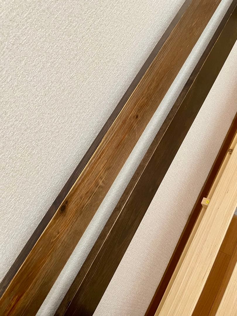 天然木　木製ダブルベッドフレーム