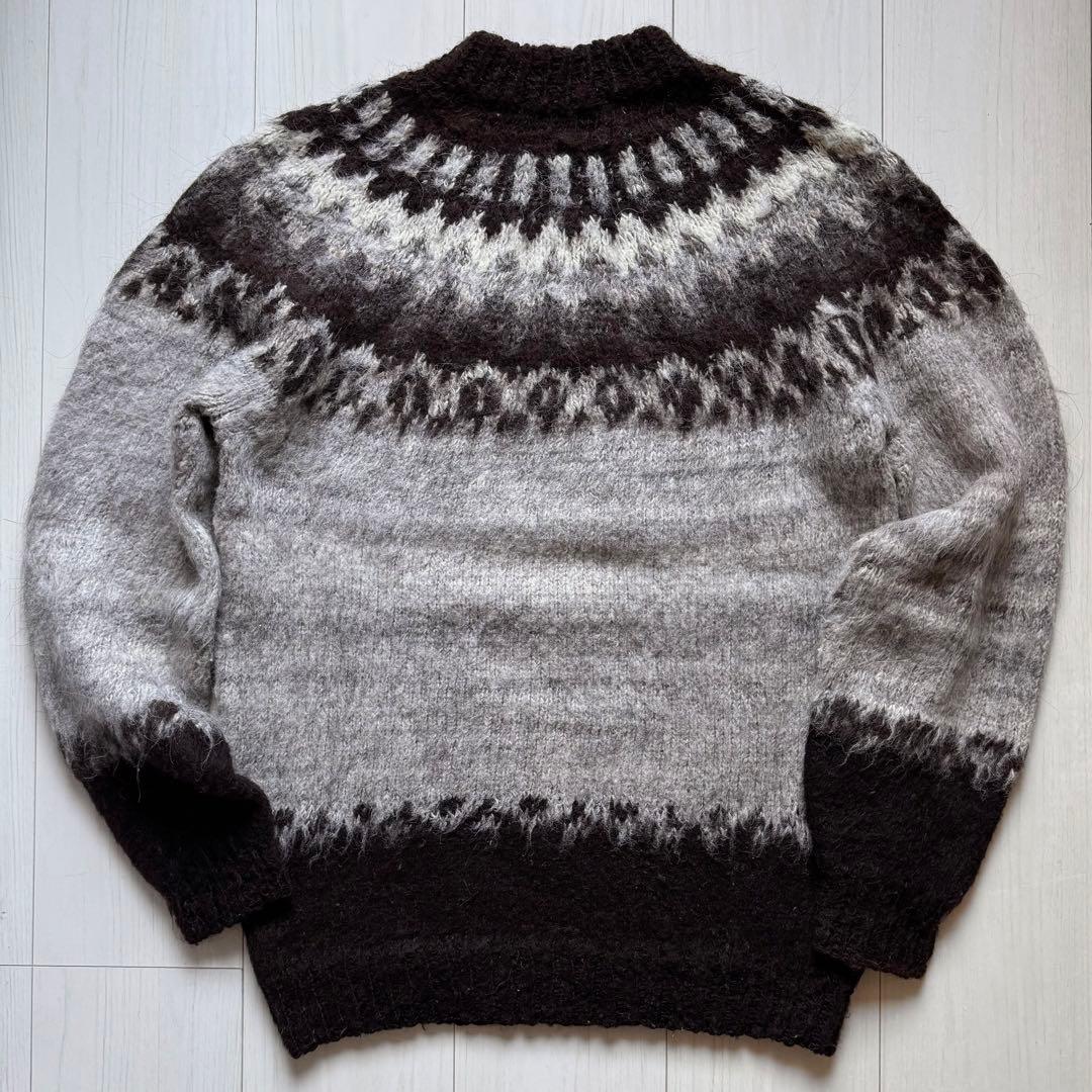 t*u様 ビンテージCASAアルパカウール100%ニットセータージグザグ幾何学ノ