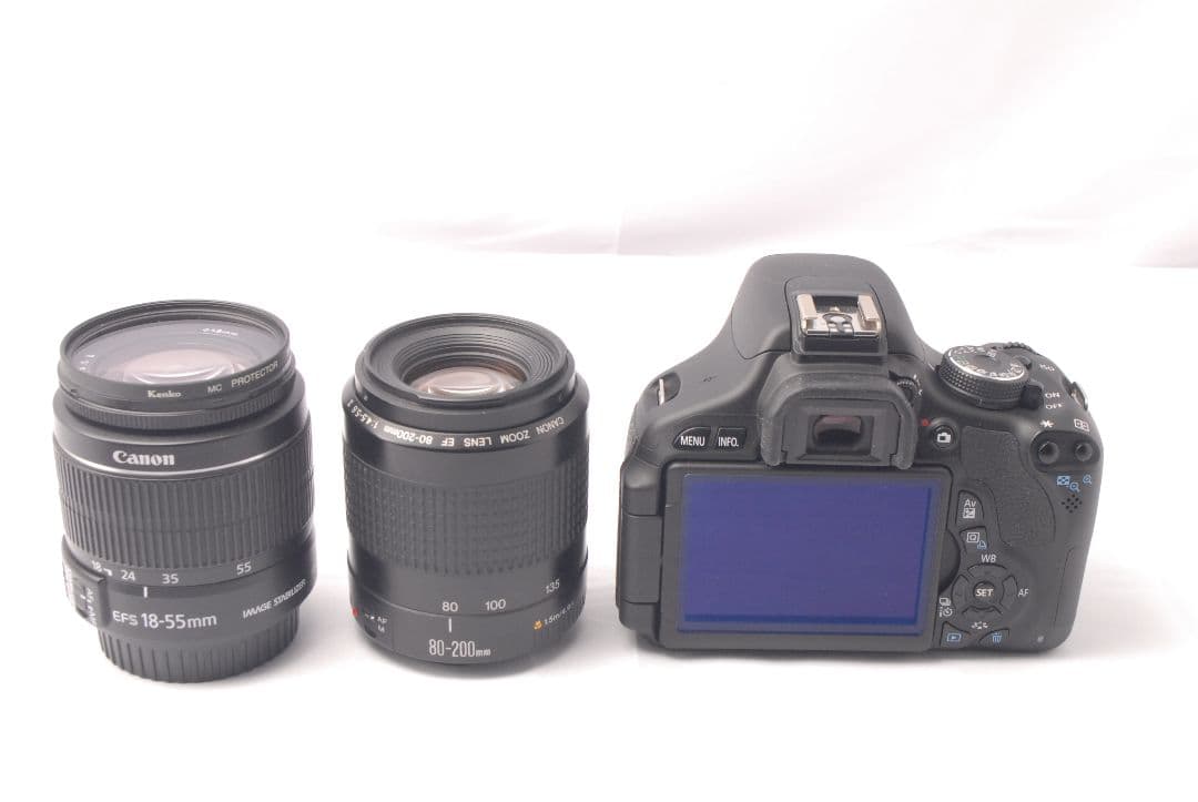 Canon EOS Kiss X5 ★ 一眼レフカメラ★望遠レンズ付☆Wレンズ☆