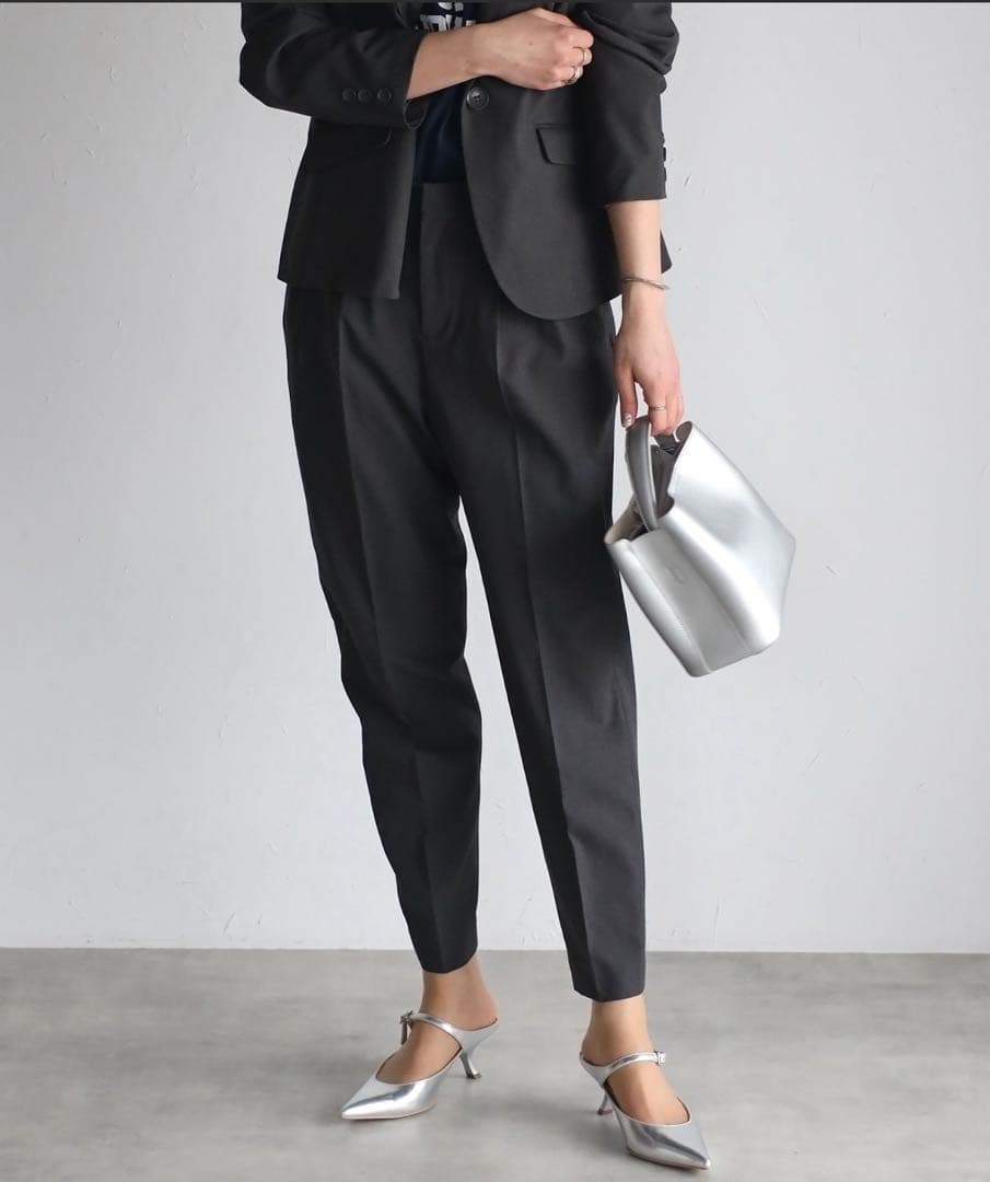 RIRIYANO洗える3点セットスーツ ジャケット+フレアスカート+パンツ15号