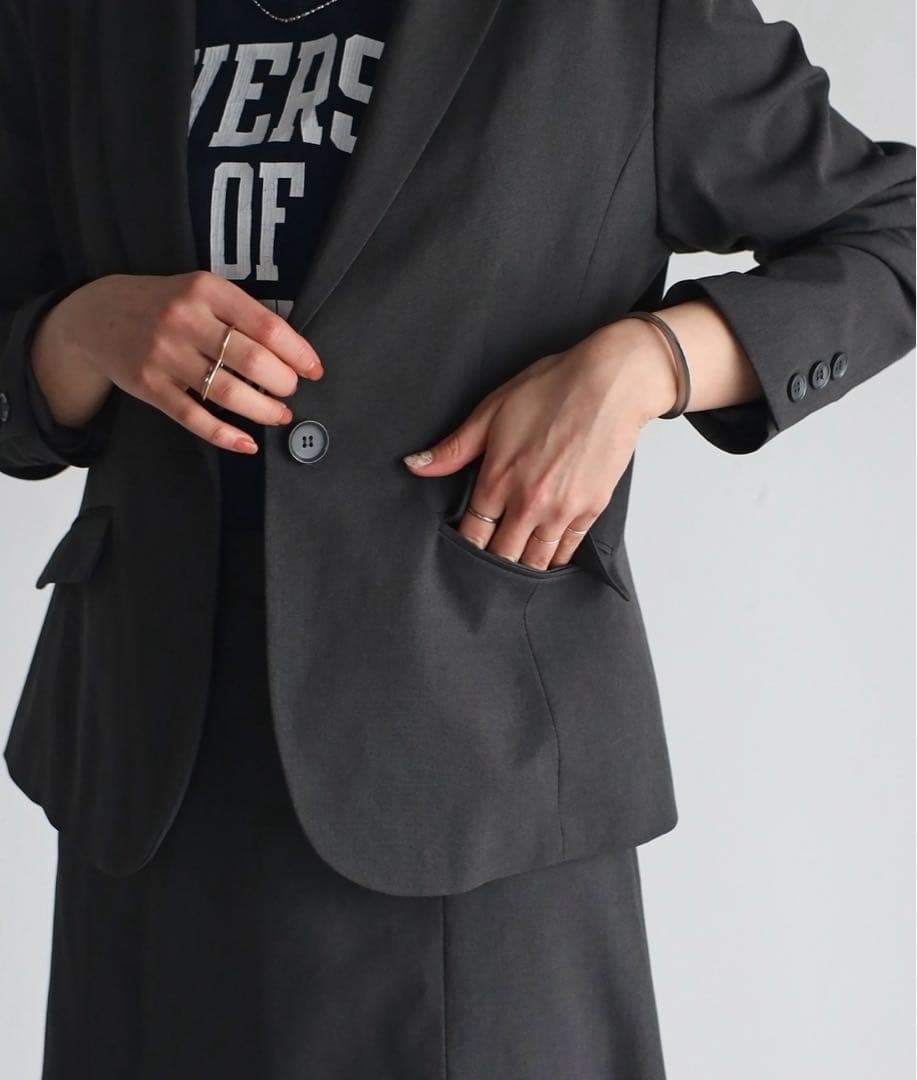 RIRIYANO洗える3点セットスーツ ジャケット+フレアスカート+パンツ15号