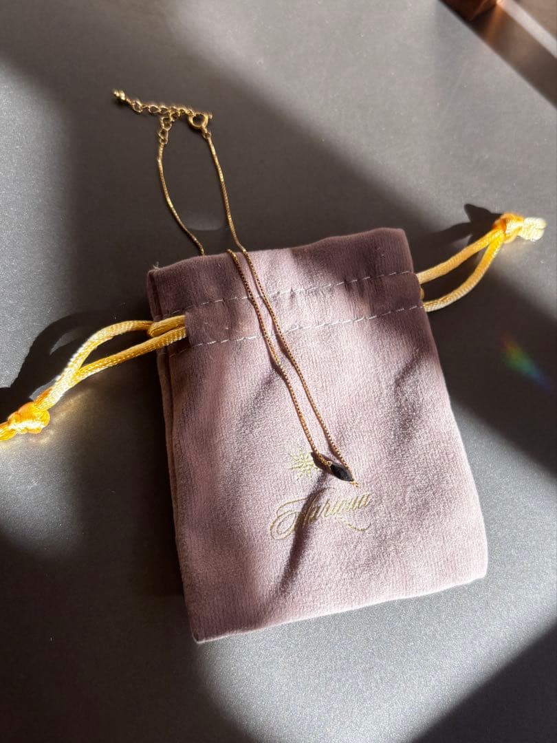 ハリックァ　オブシディアン　k18 アンクレット