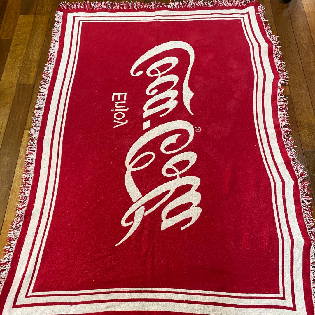 【激レア】Coca-Cola ヴィンテージラグマット　コカコーラ　インテリア雑貨