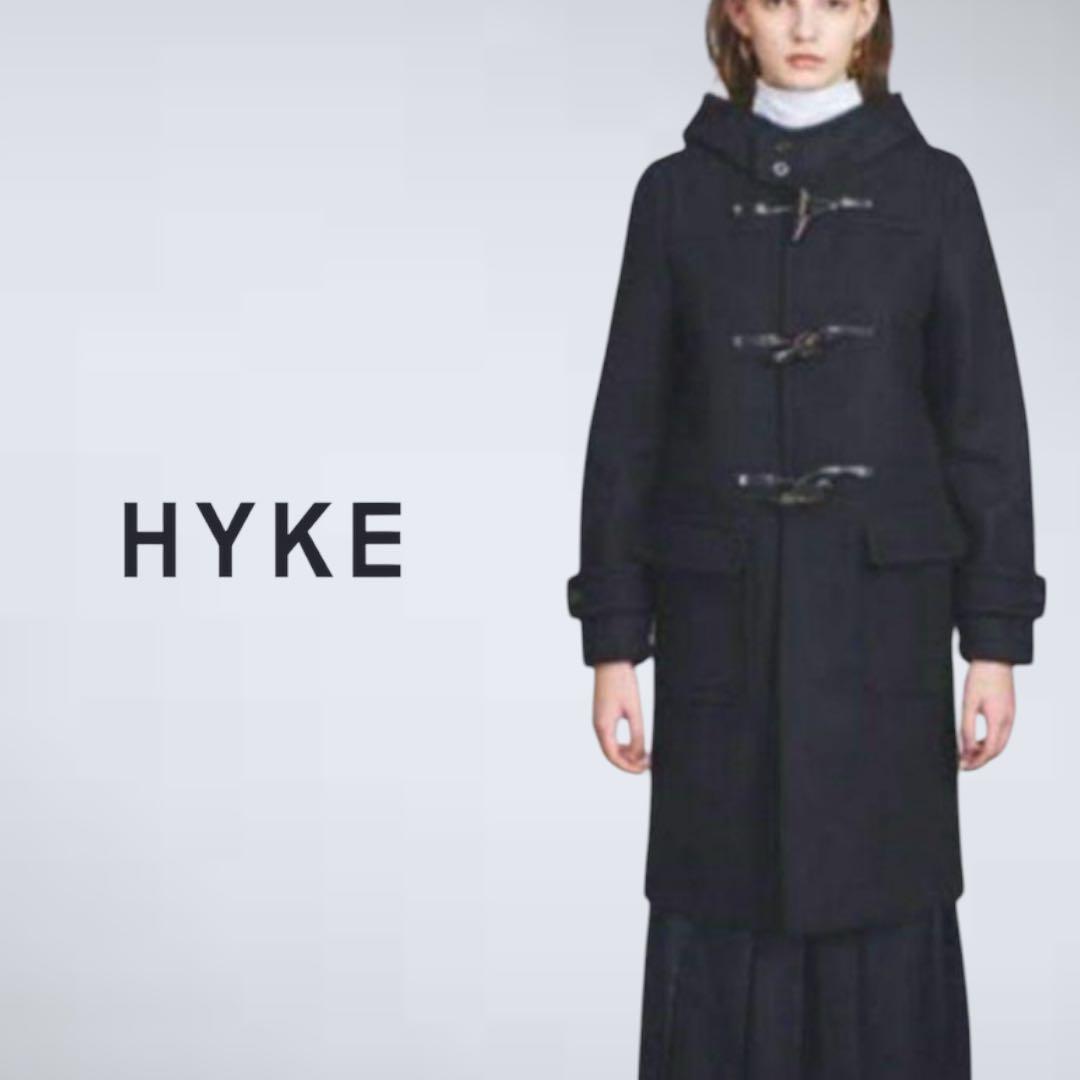 HYKE ダッフルコート　ブラック　サイズ2