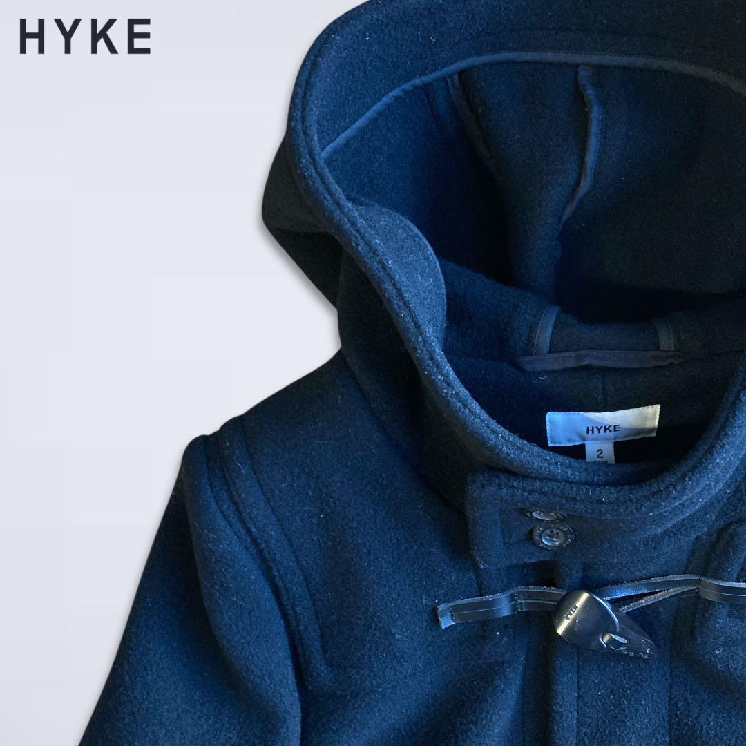 HYKE ダッフルコート　ブラック　サイズ2