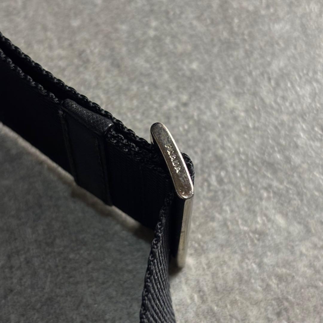 PRADA SHOULDER BAG LEATHER × NYLON