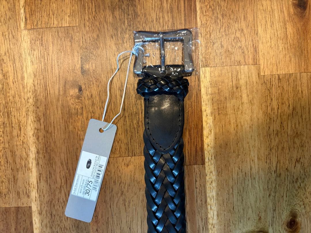 【未使用品/袋付き】J &M DAVIDSONレザー メッシュベルト 30/75