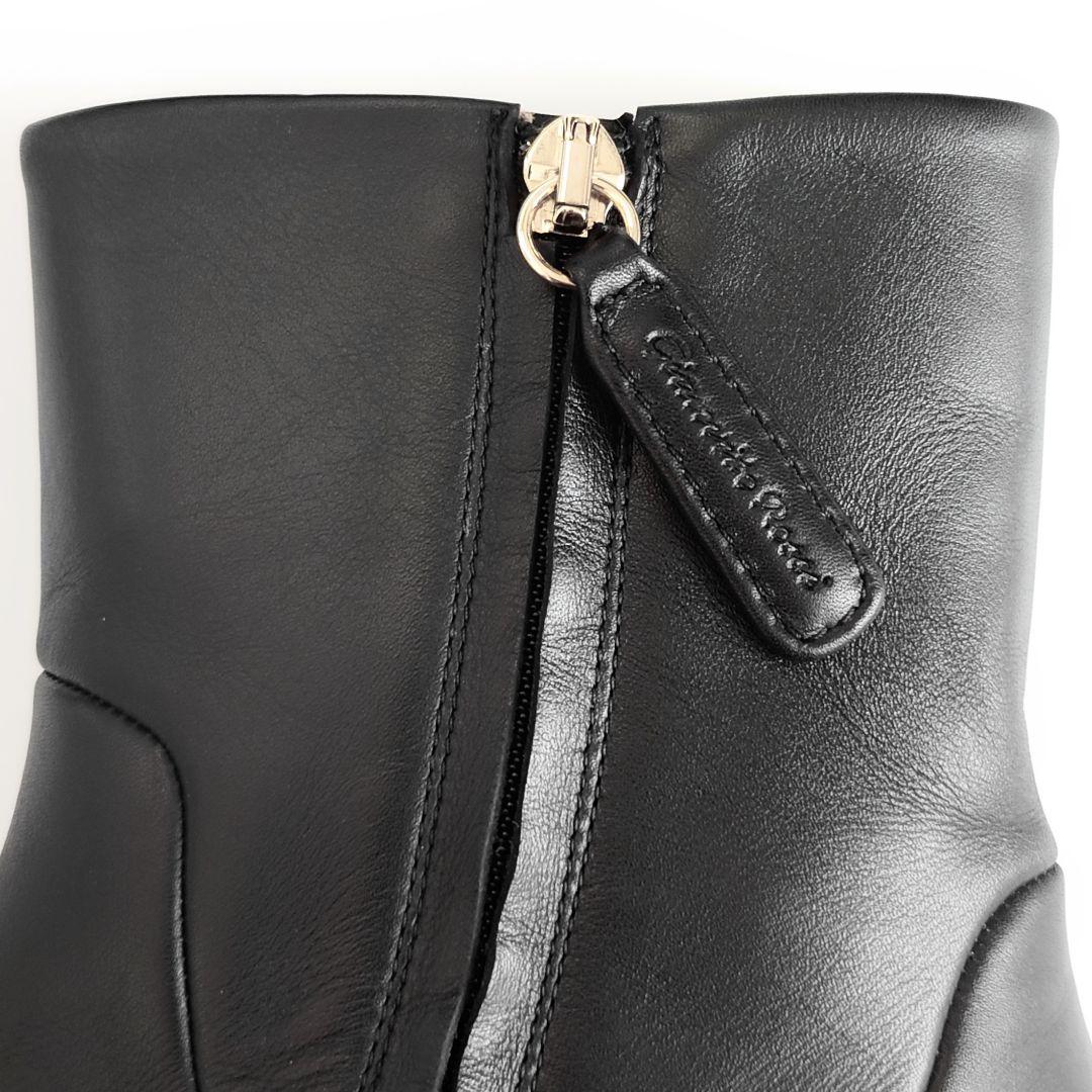 未使用 ジャンヴィトロッシ サイドジップ レザー ブーツ セルジオロッシ