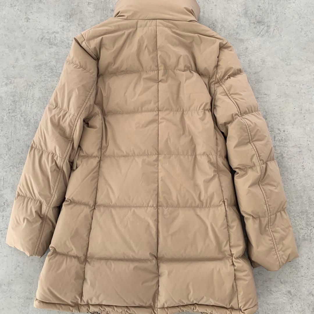 試着のみ✨自由区　ダウンコート　ショールカラー　Aライン　ベージュ