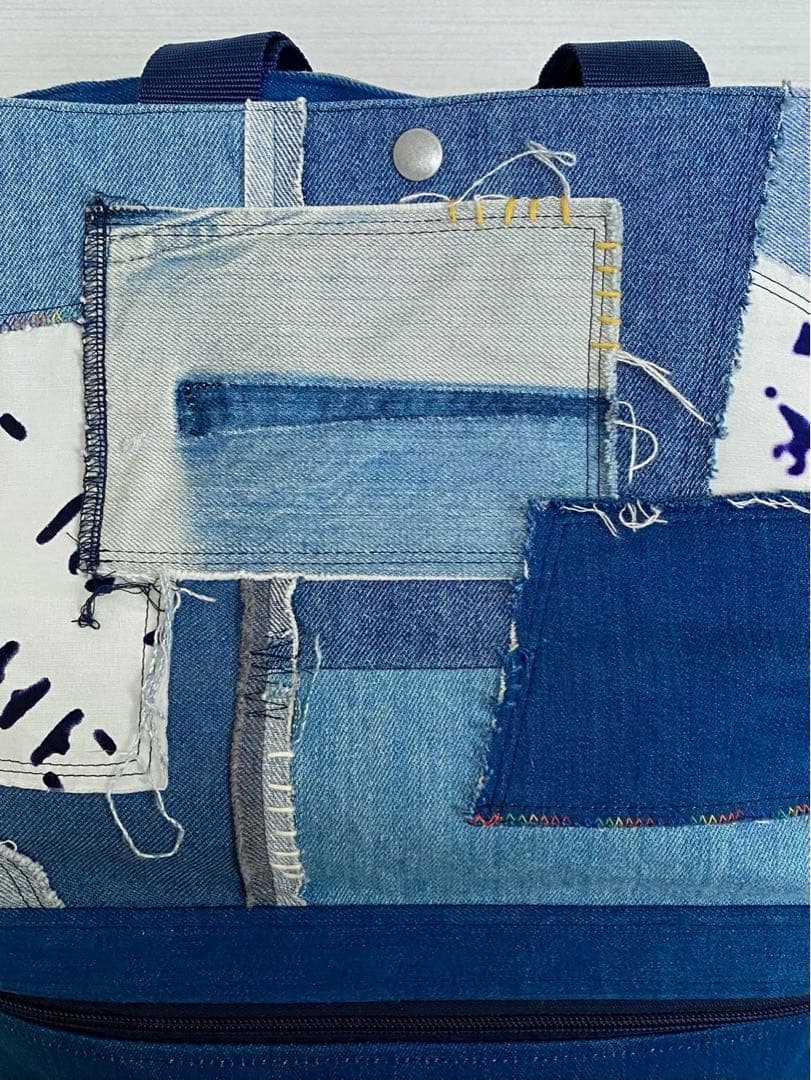 売約済！美品ハリウッドランチマーケット　HR REMAKE デニムマザーズバッグ