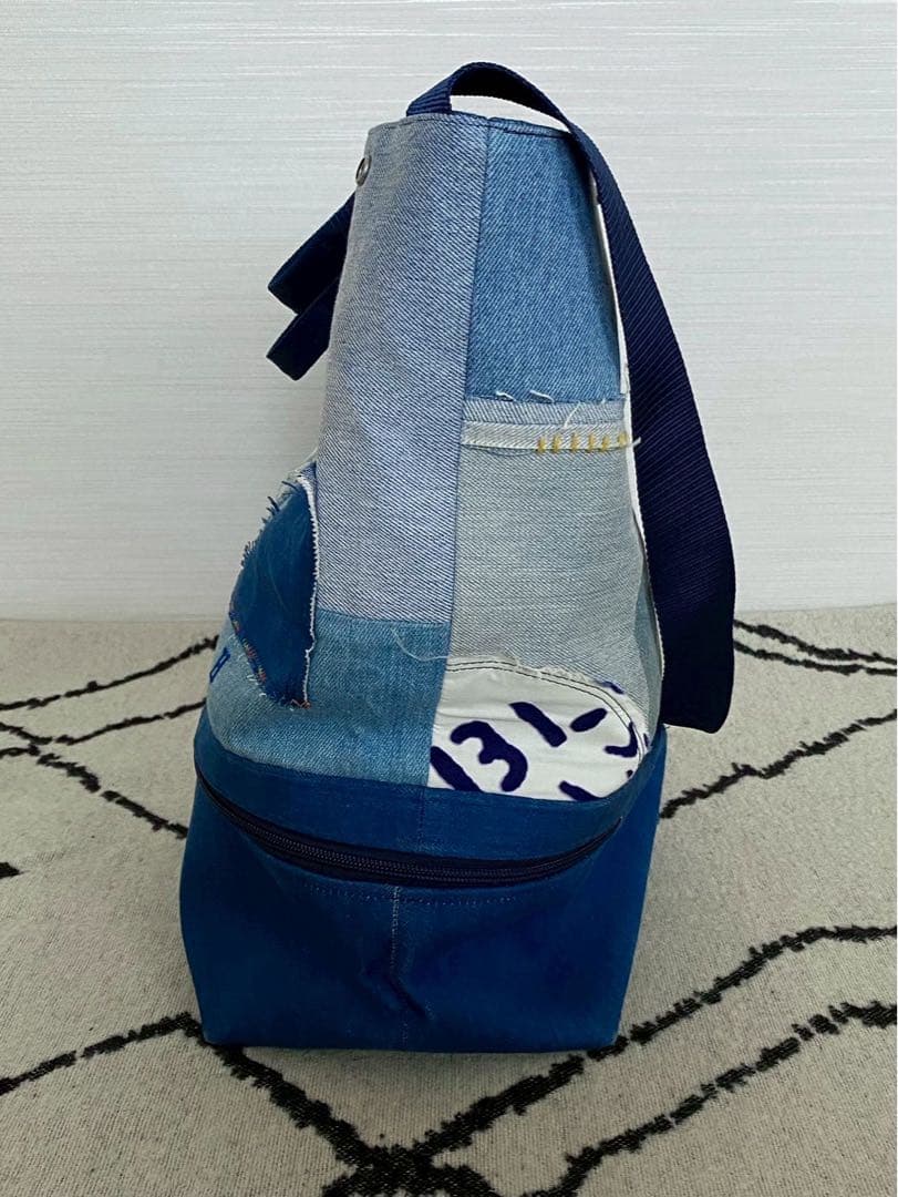 売約済！美品ハリウッドランチマーケット　HR REMAKE デニムマザーズバッグ