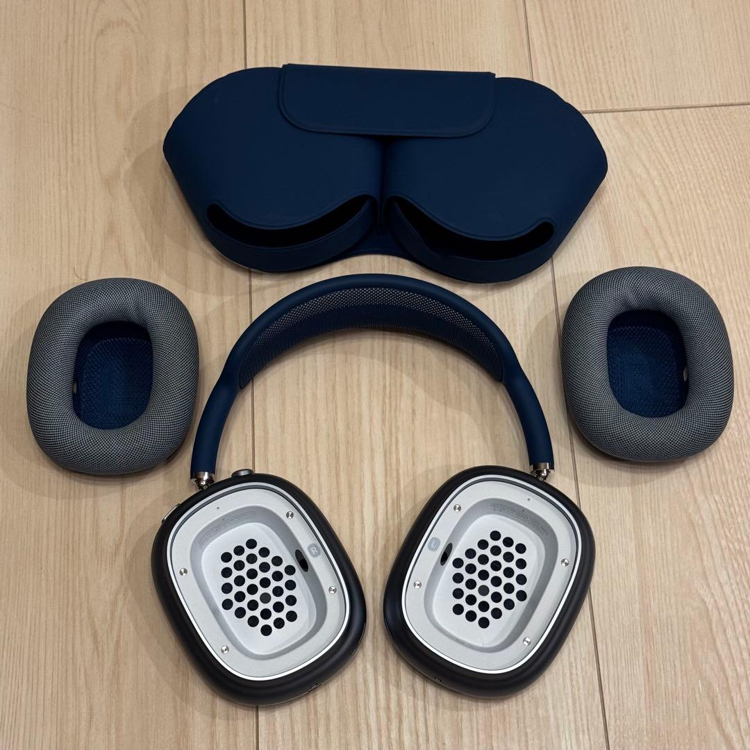 M*d様 ブルー ワイヤレスヘッドホン オーバーイヤー型