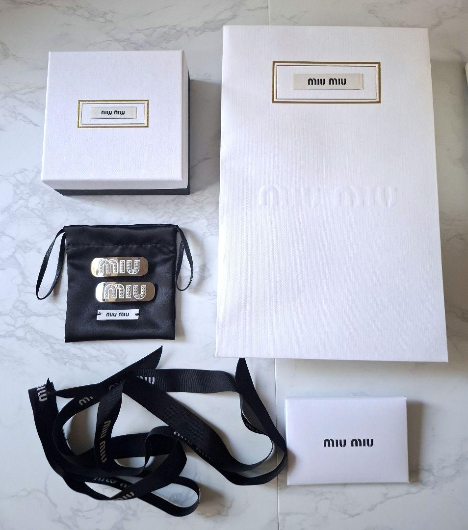 袋なしでお値下げ ヘアピン ヘアクリップ バレッタ ミュウミュウ MIUMIU