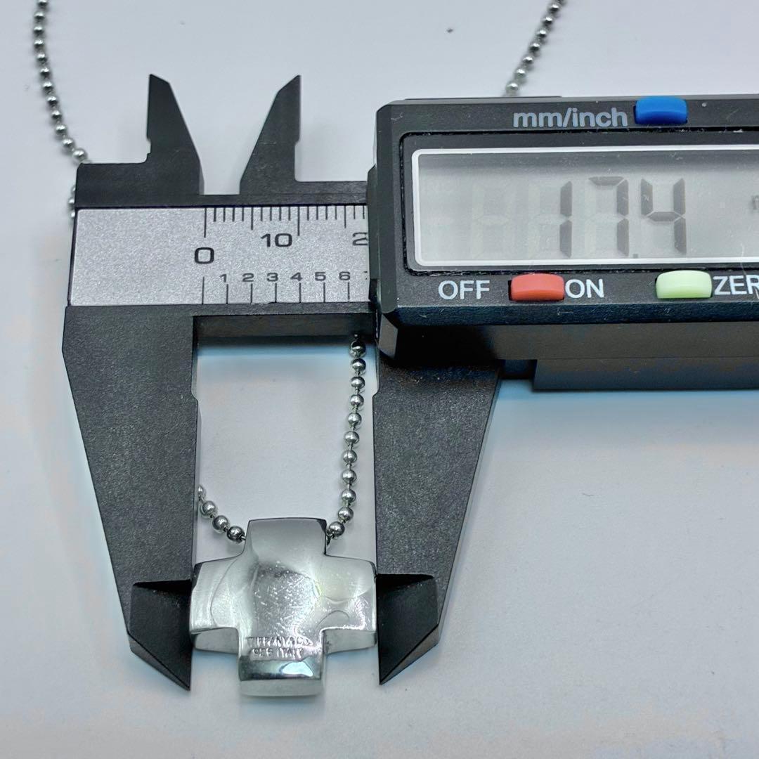 ティファニー　ローマンクロス　ネックレス　ボールチェーン　シルバー　美品